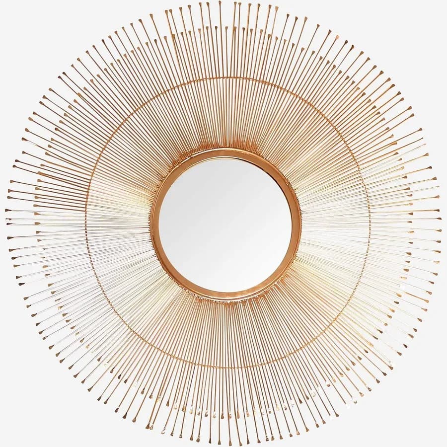 miroir doré rond