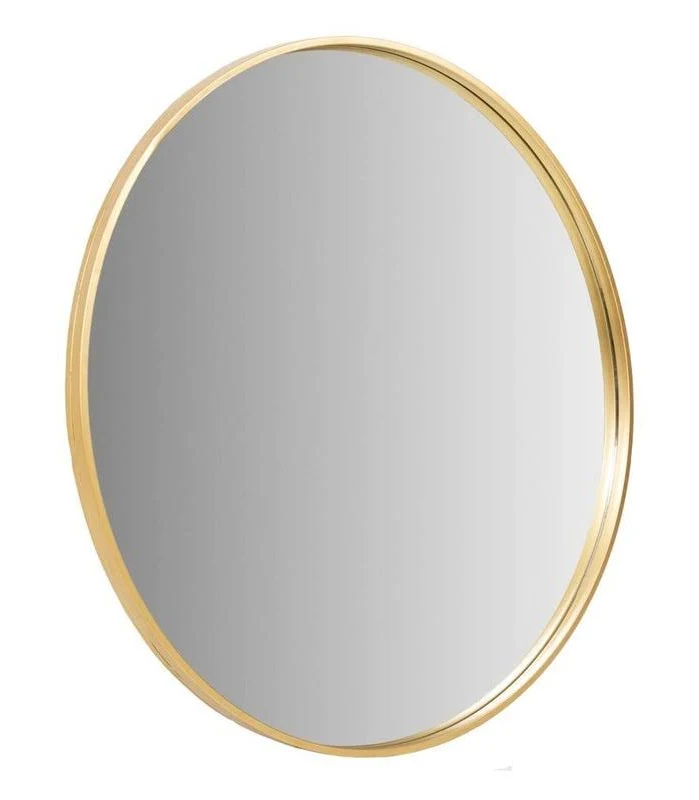 miroir rond doré
